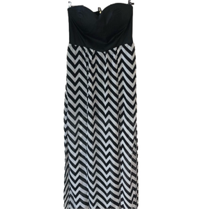 Sans Souci Strapless Mini Dress with  Sheer Maxi Overskirt/Small